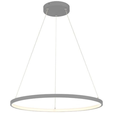 Access Lighting Anello, Dual Voltage LED Pendant, Gray Finish, Acrylic Lens 52068LEDD-GRY/ACR